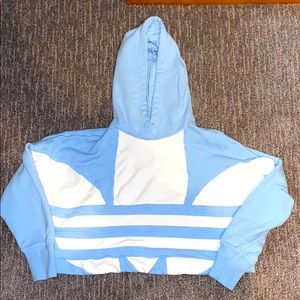 NEVER WORN Cropped light blue Adidas sweatshirt